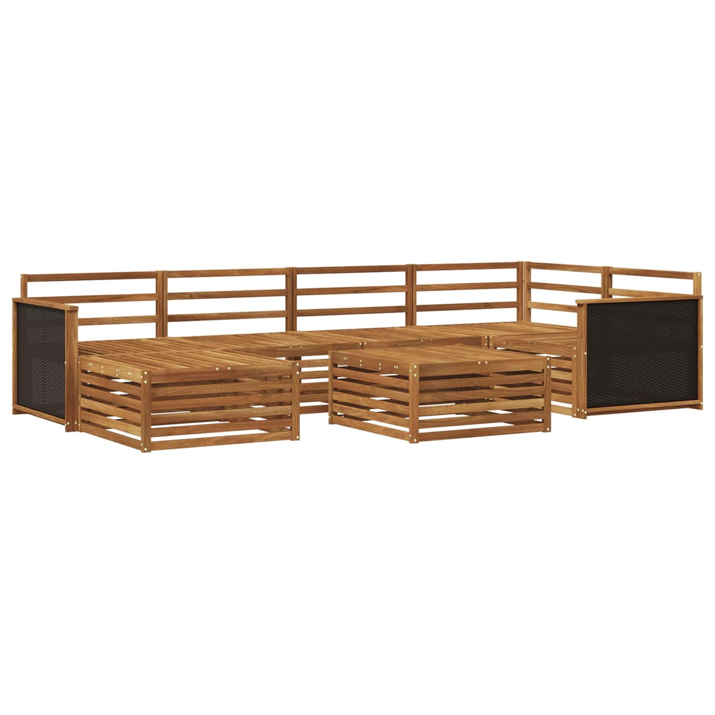 vidaXL Outdoor Sofa Set 7 pcs Natural