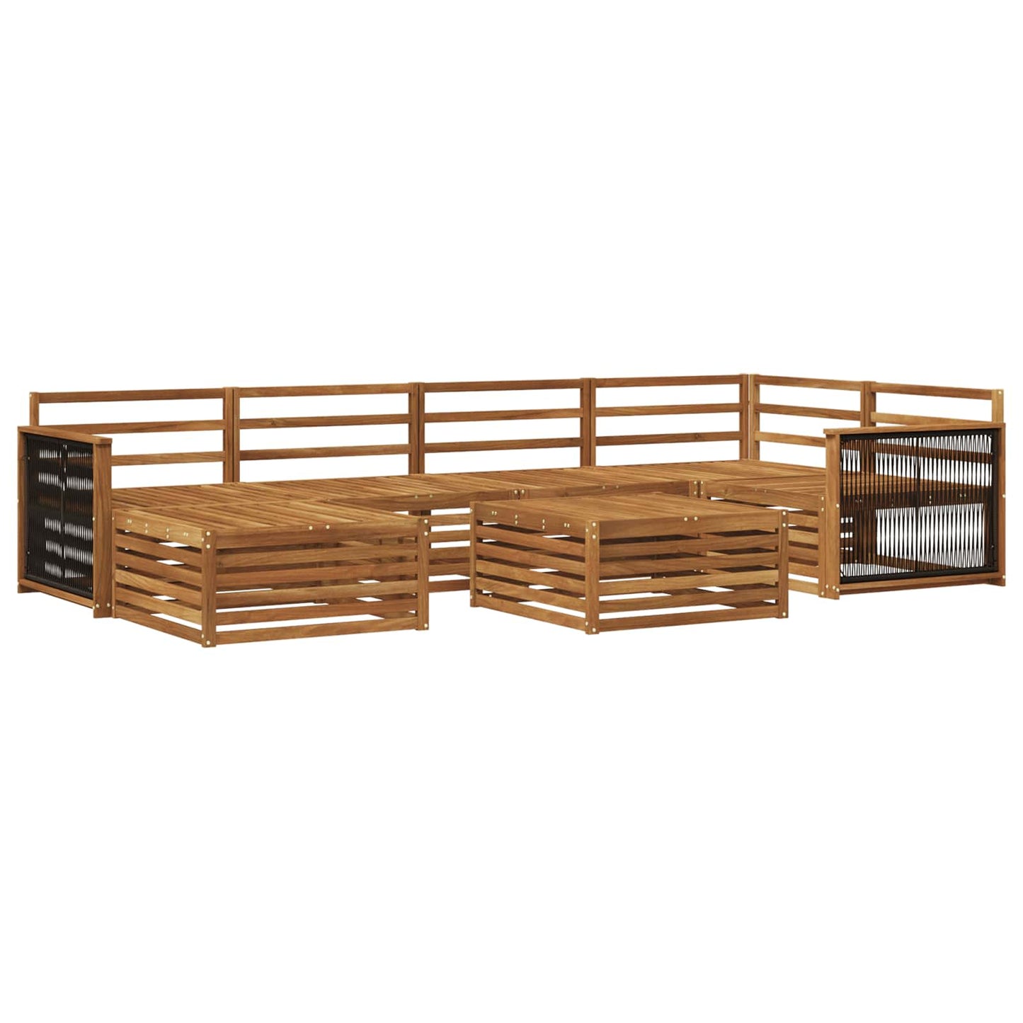 vidaXL Outdoor Sofa Set 7 pcs Natural