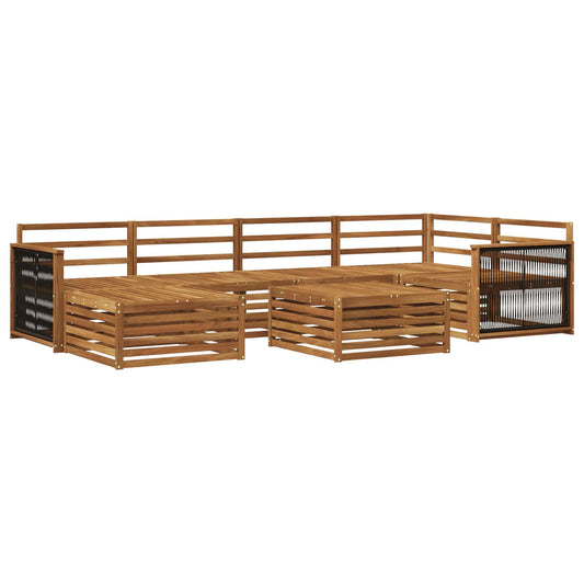 vidaXL Outdoor Sofa Set 7 pcs Natural