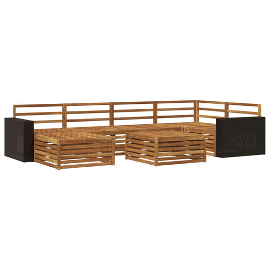 vidaXL Outdoor Sofa Set 7 pcs Natural