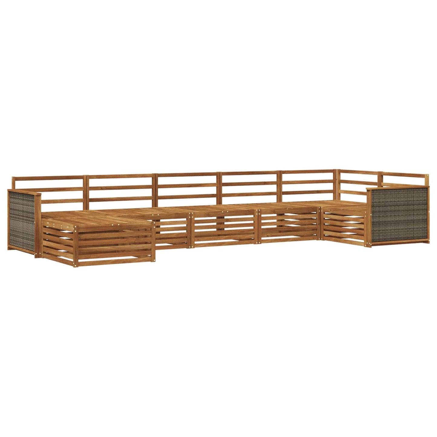vidaXL Outdoor Sofa Set 7 pcs Natural
