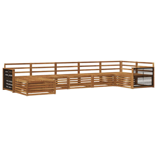 vidaXL Outdoor Sofa Set 7 pcs Natural
