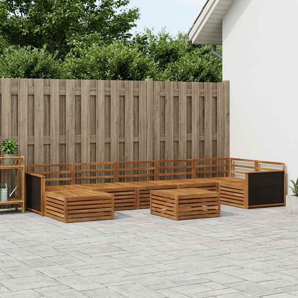 vidaXL Outdoor Sofa Set 8 pcs Natural
