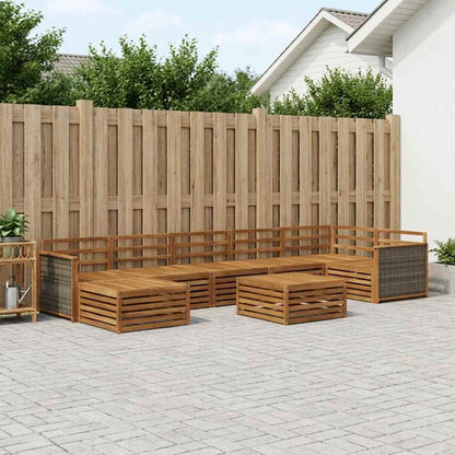 vidaXL Outdoor Sofa Set 8 pcs Natural