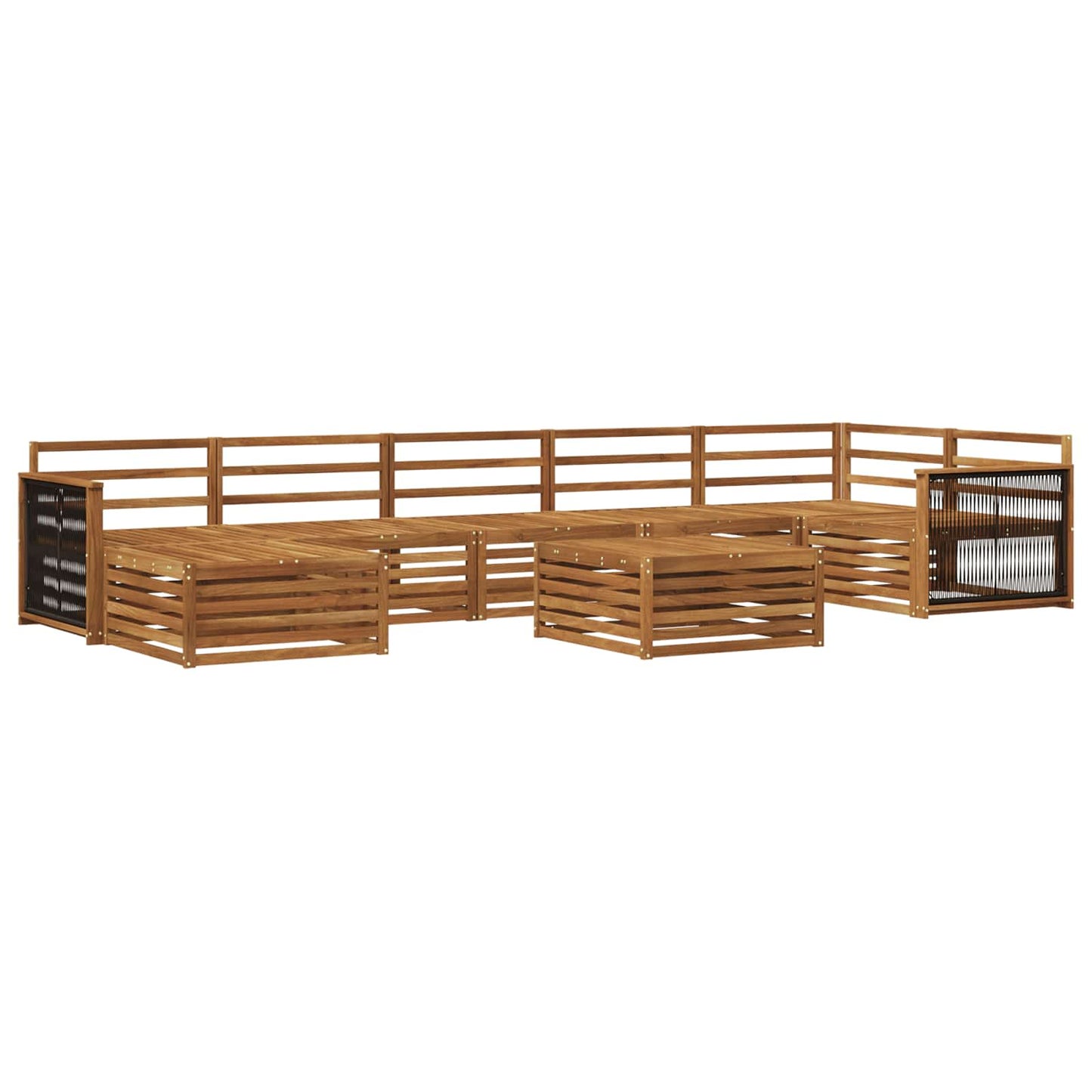 vidaXL Outdoor Sofa Set 8 pcs Natural