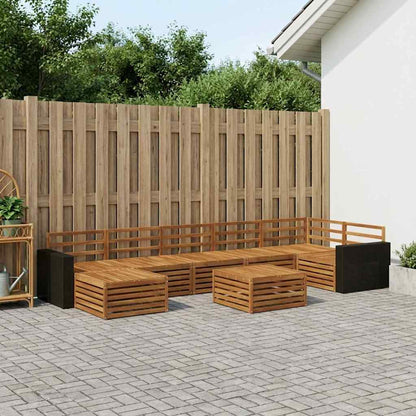 vidaXL Outdoor Sofa Set 8 pcs Natural