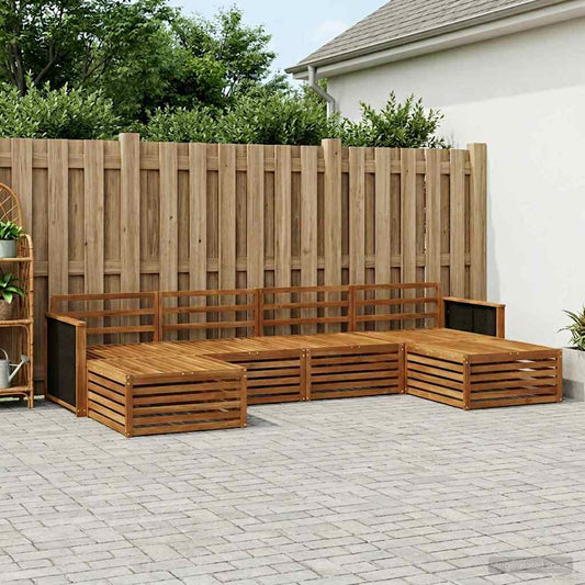 vidaXL Outdoor Sofa Set 6 pcs Solid Acacia Wood