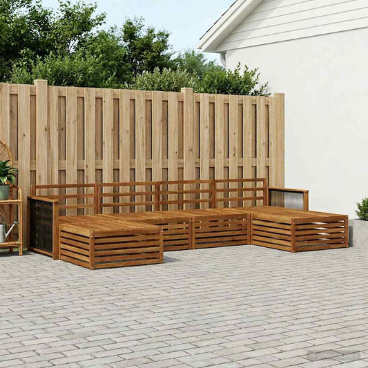 vidaXL Outdoor Sofa Set 6 pcs Solid Acacia Wood
