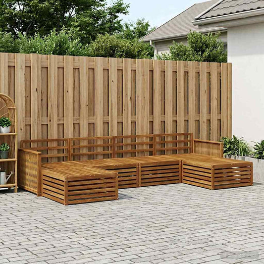 vidaXL Outdoor Sofa Set 6 pcs Solid Acacia Wood