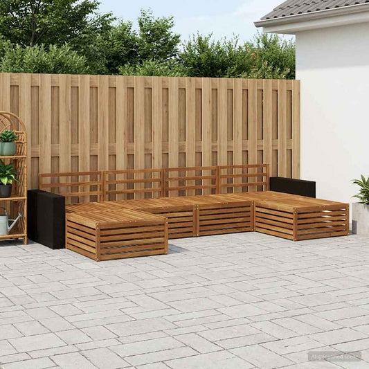 vidaXL Outdoor Sofa Set 6 pcs Solid Acacia Wood