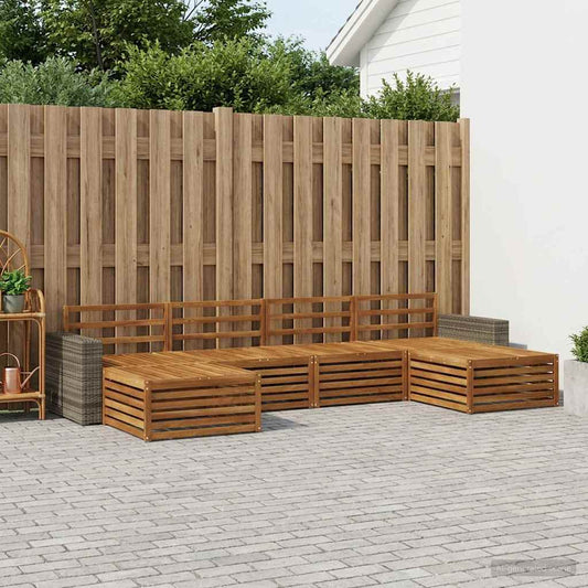 vidaXL Outdoor Sofa Set 6 pcs Solid Acacia Wood