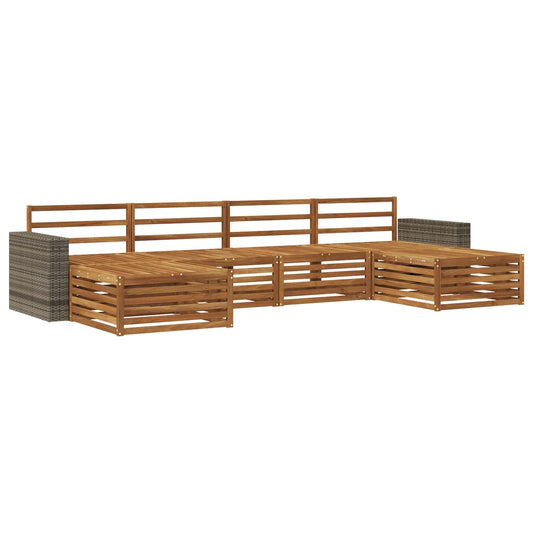 vidaXL Outdoor Sofa Set 6 pcs Solid Acacia Wood