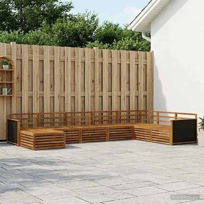 vidaXL Outdoor Sofa Set 8 pcs Natural