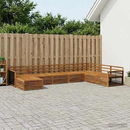 vidaXL Outdoor Sofa Set 8 pcs Natural