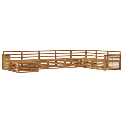 vidaXL Outdoor Sofa Set 8 pcs Natural
