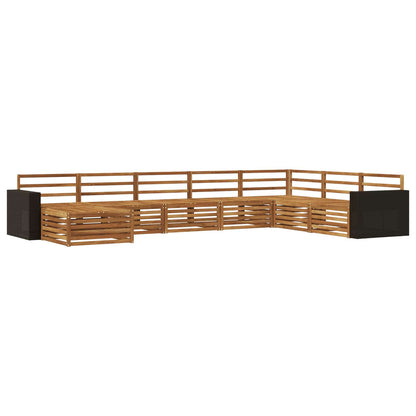 vidaXL Outdoor Sofa Set 8 pcs Natural