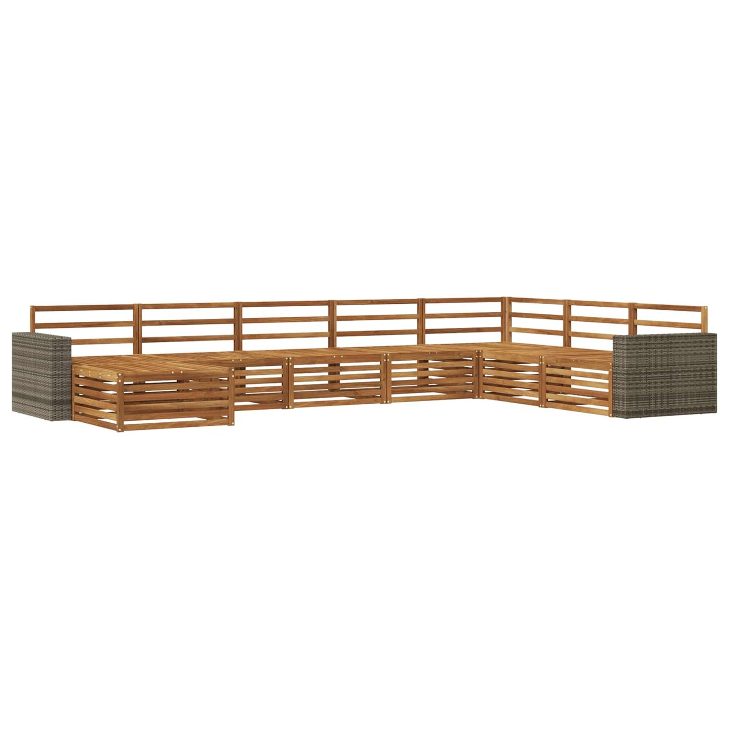 vidaXL Outdoor Sofa Set 8 pcs Natural