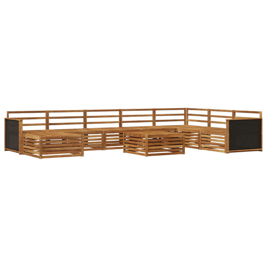 vidaXL Outdoor Sofa Set 9 pcs Natural Solid Acacia Wood