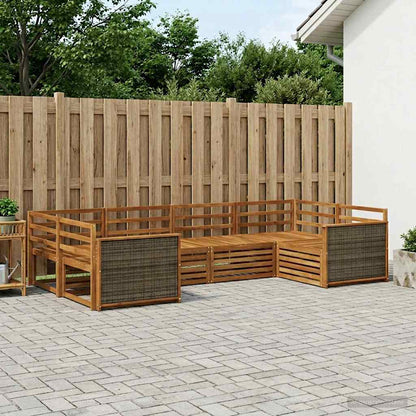 vidaXL Outdoor Sofa Set 6 pcs Natural
