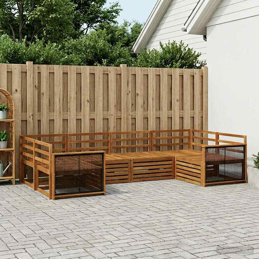 vidaXL Outdoor Sofa Set 6 pcs Natural
