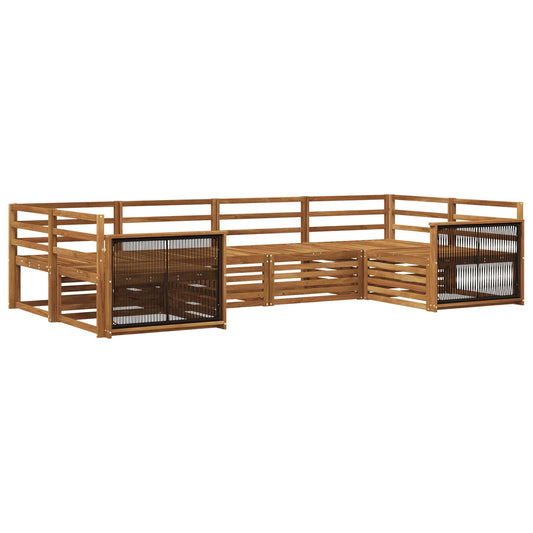 vidaXL Outdoor Sofa Set 6 pcs Natural Solid Acacia Wood