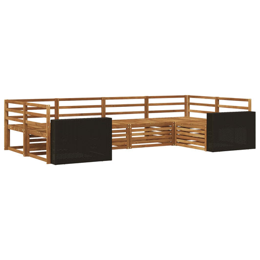 vidaXL Outdoor Sofa Set 6 pcs Natural Solid Acacia Wood