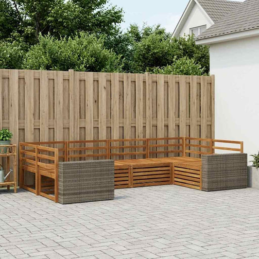 vidaXL Outdoor Sofa Set 6 pcs Natural