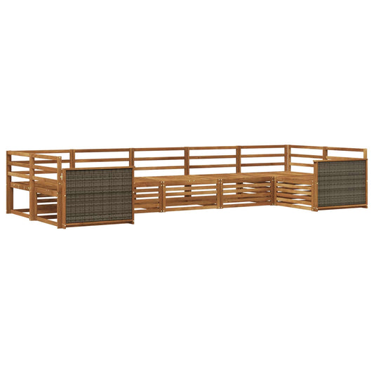 vidaXL Outdoor Sofa Set 7 pcs Natural Solid Acacia Wood