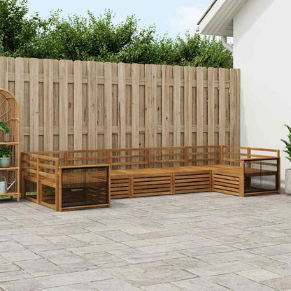 vidaXL Outdoor Sofa Set 7 pcs Natural