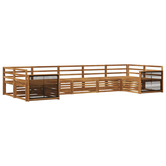 vidaXL Outdoor Sofa Set 7 pcs Natural Solid Acacia Wood