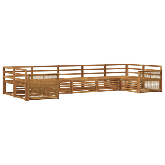 vidaXL Outdoor Sofa Set 7 pcs Natural Solid Acacia Wood