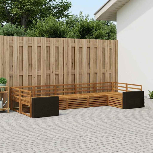 vidaXL Outdoor Sofa Set 7 pcs Natural