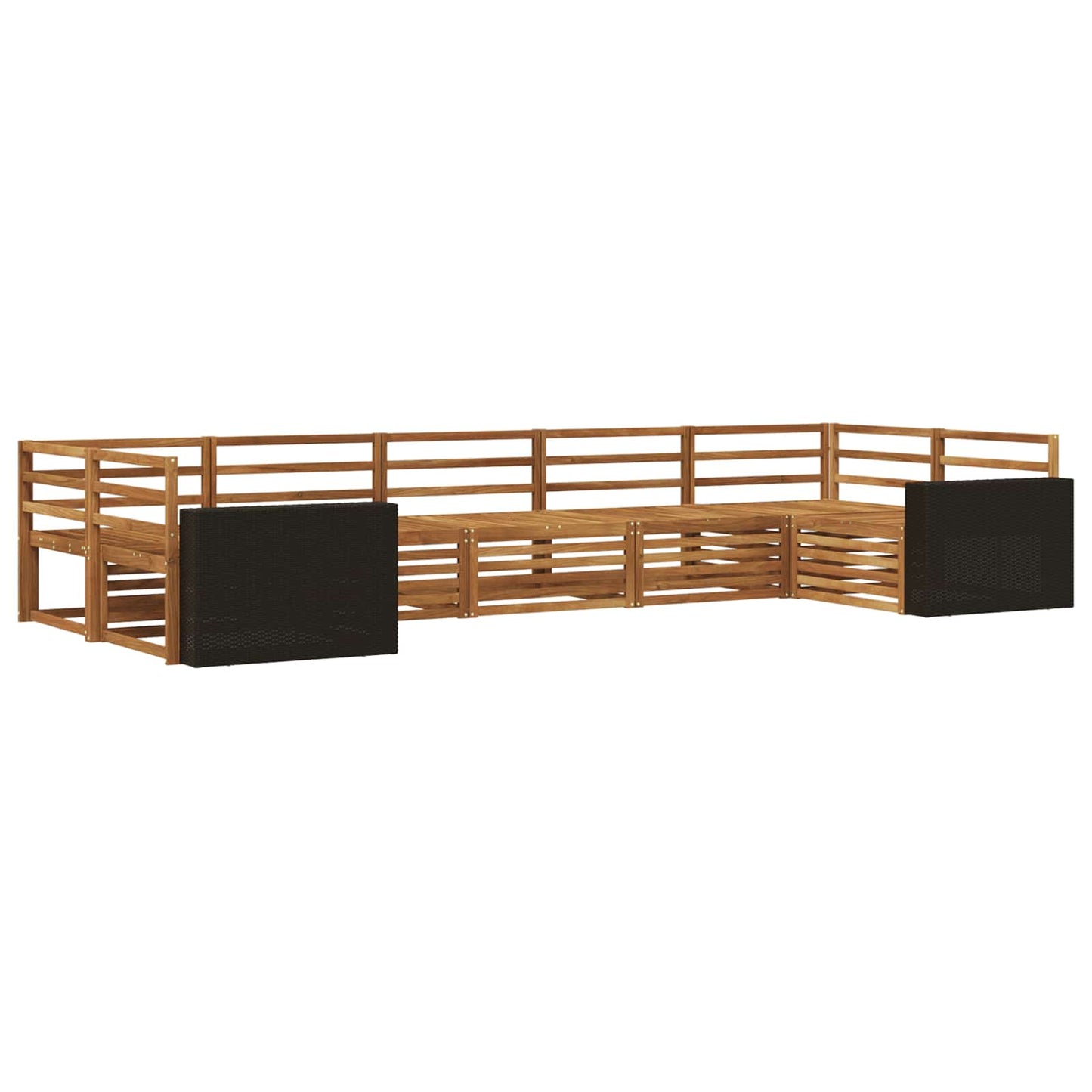 vidaXL Outdoor Sofa Set 7 pcs Natural Solid Acacia Wood