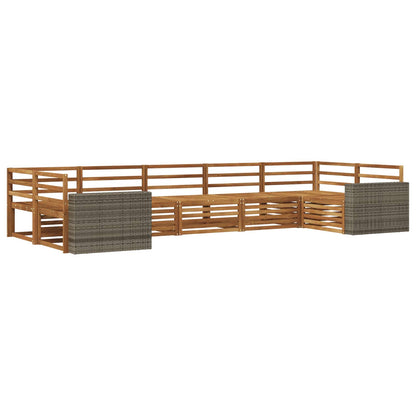 vidaXL Outdoor Sofa Set 7 pcs Natural Solid Acacia Wood