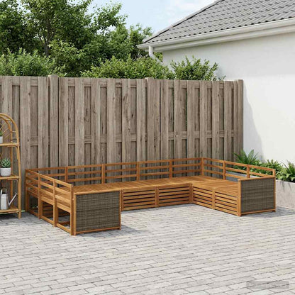 vidaXL Sofa Sets 10 pcs Solid Acacia Wood