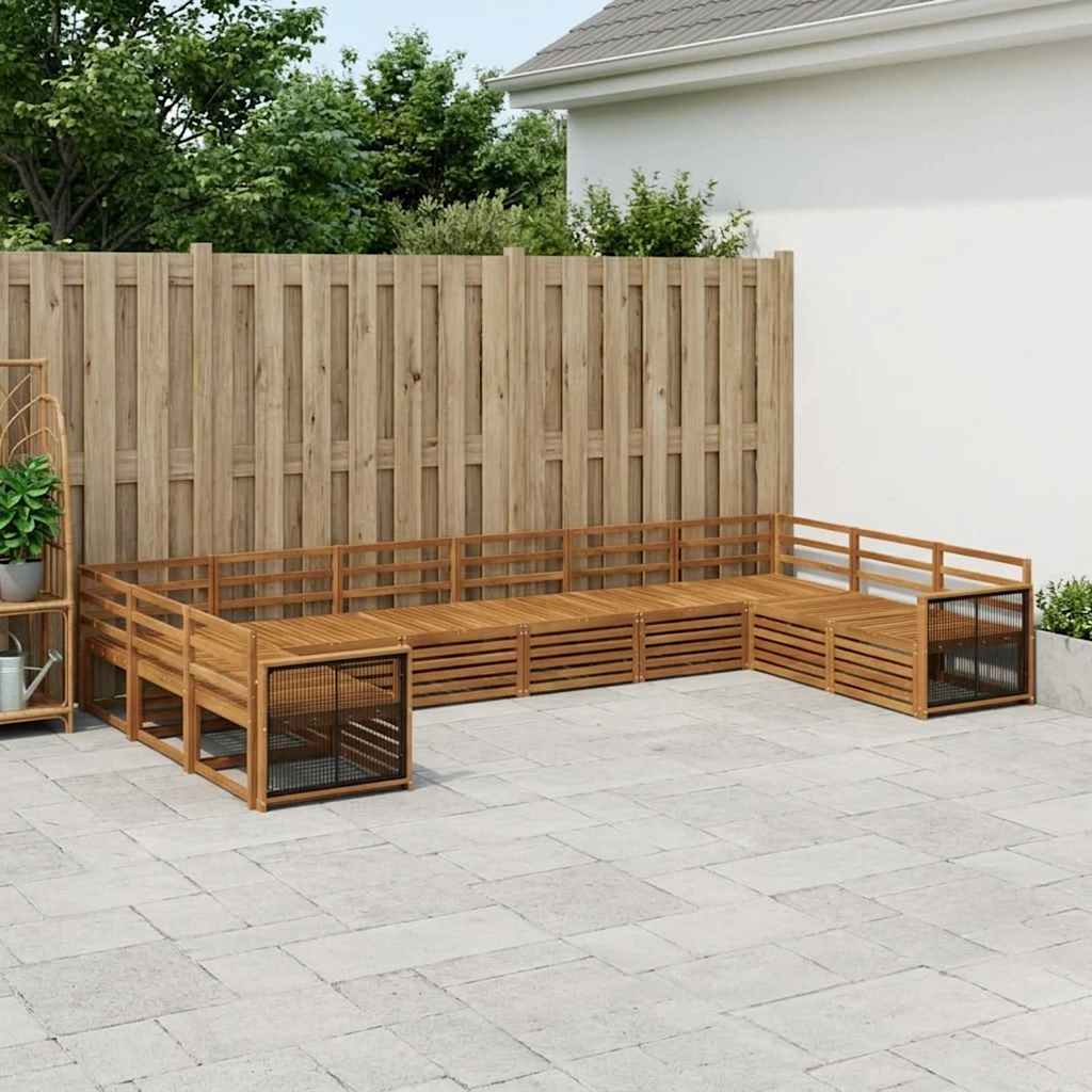 vidaXL Sofa Sets 10 pcs Solid Acacia Wood