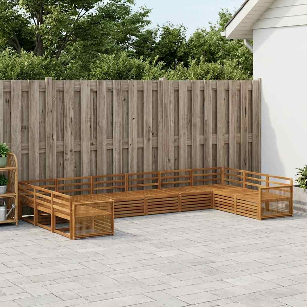 vidaXL Sofa Sets 10 pcs Solid Acacia Wood