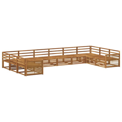 vidaXL Sofa Sets 10 pcs Solid Acacia Wood
