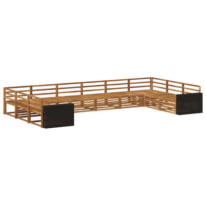 vidaXL Sofa Sets 10 pcs Solid Acacia Wood