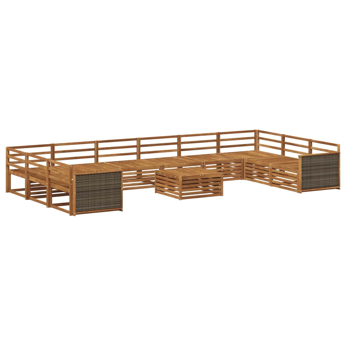 vidaXL Sofa Sets 11 pcs Solid Acacia Wood