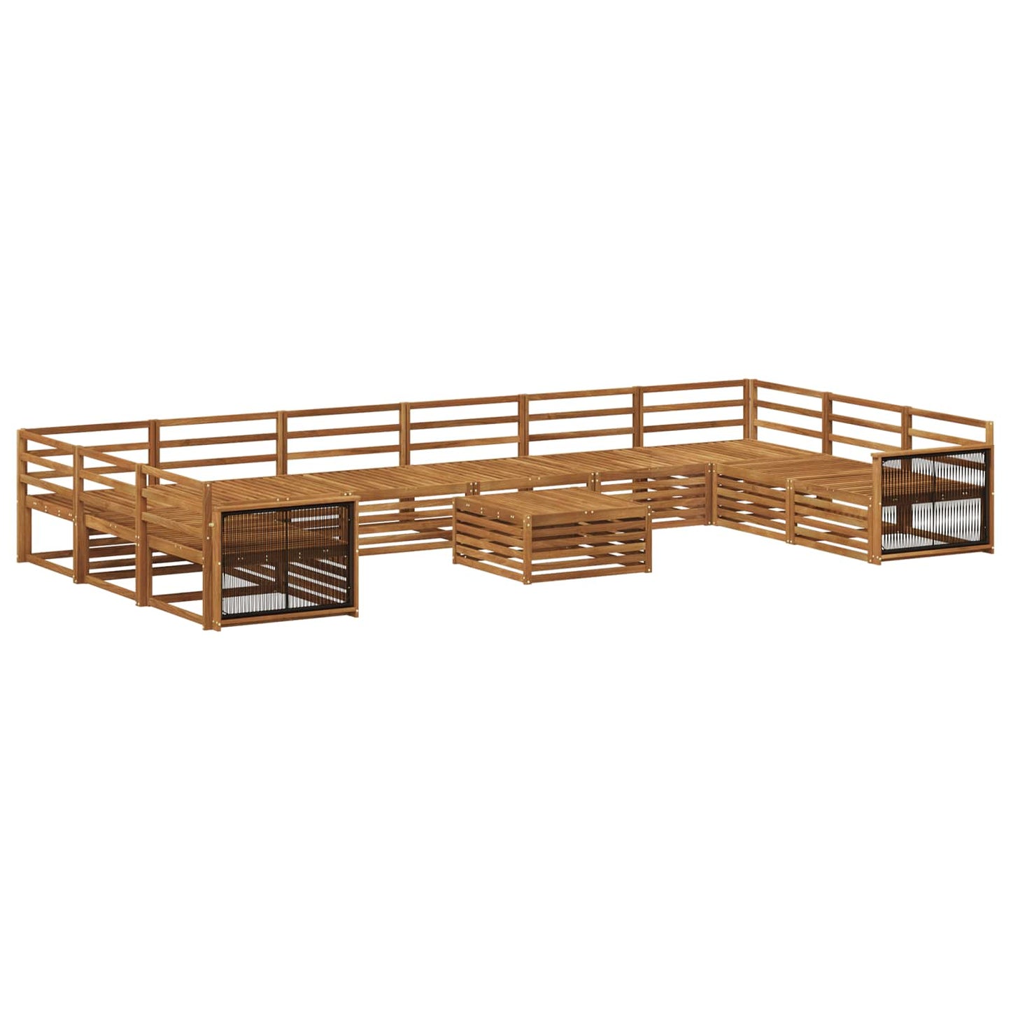 vidaXL Sofa Sets 11 pcs Solid Acacia Wood