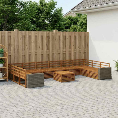 vidaXL Sofa Sets 11 pcs Solid Acacia Wood