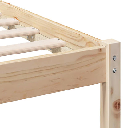 vidaXL Bed Frame with Headboard Brown 150 x 200 cm Solid Pine Wood