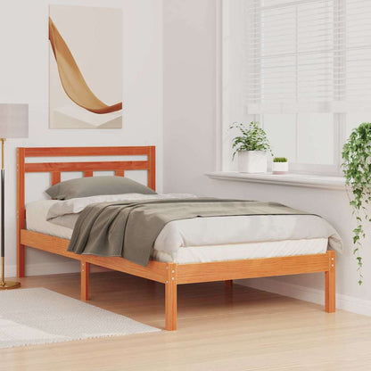 vidaXL Bed Frame Brown 80 x 200 cm Solid Pine Wood