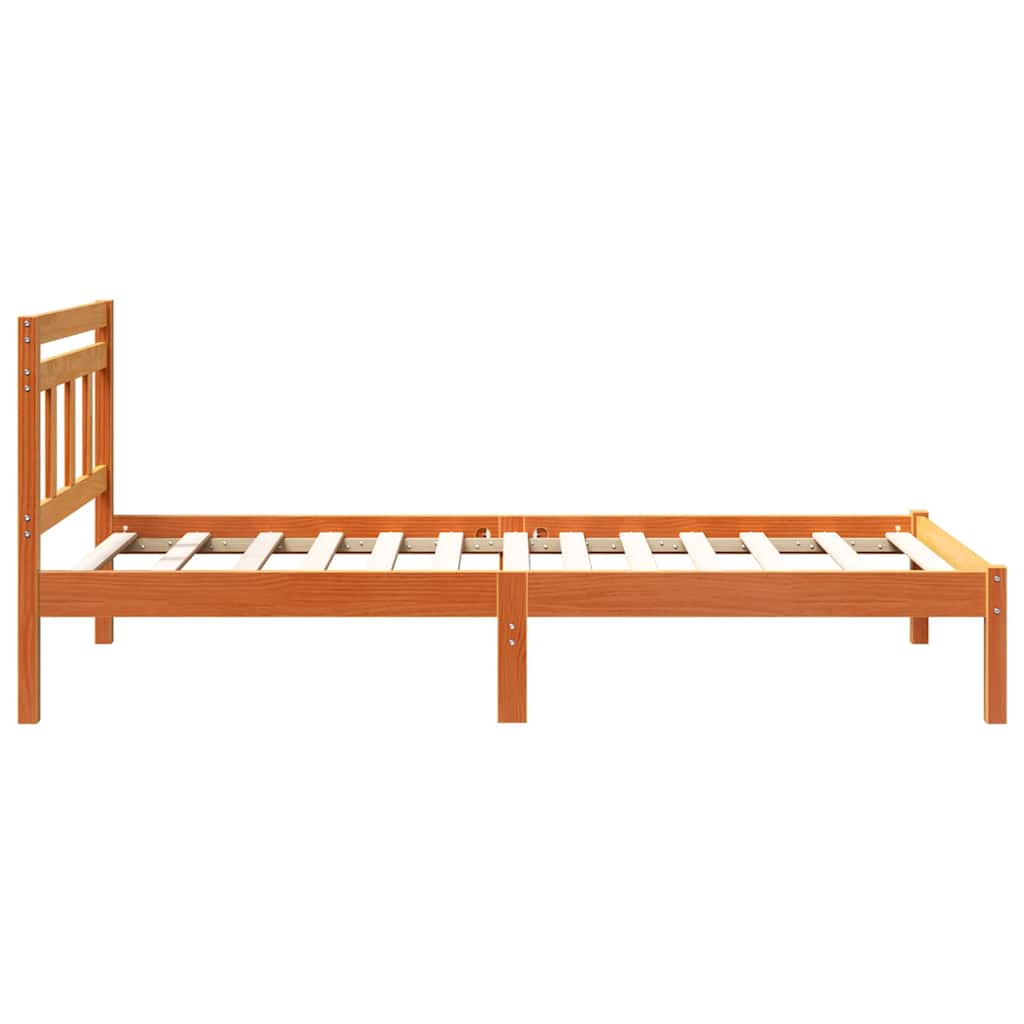 vidaXL Bed Frame Brown 90 x 200 cm Solid Pine Wood