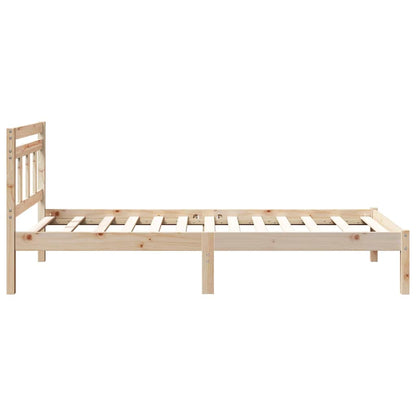 vidaXL Bed Frame Brown 100 x 200 cm Solid Pine Wood