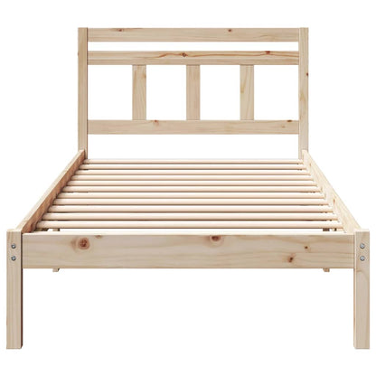vidaXL Bed Frame Brown 75 x 190 cm Solid Pine Wood