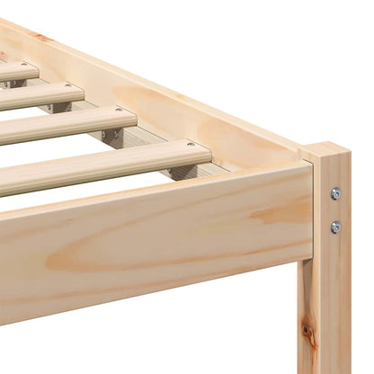 vidaXL Bed Frame Brown 200 x 200 cm Solid Pine Wood