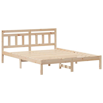vidaXL Bed Frame Brown 160 x 200 cm Solid Pine Wood