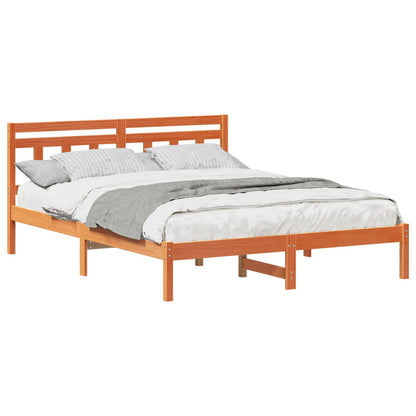 vidaXL Bed Frame Brown 160 x 200 cm Solid Pine Wood